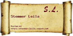 Stemmer Leila névjegykártya